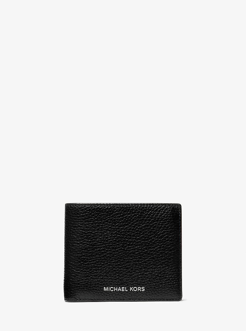 Michael Kors Cooper Pebbled Leather Billfold Wallet With Coin Pouch