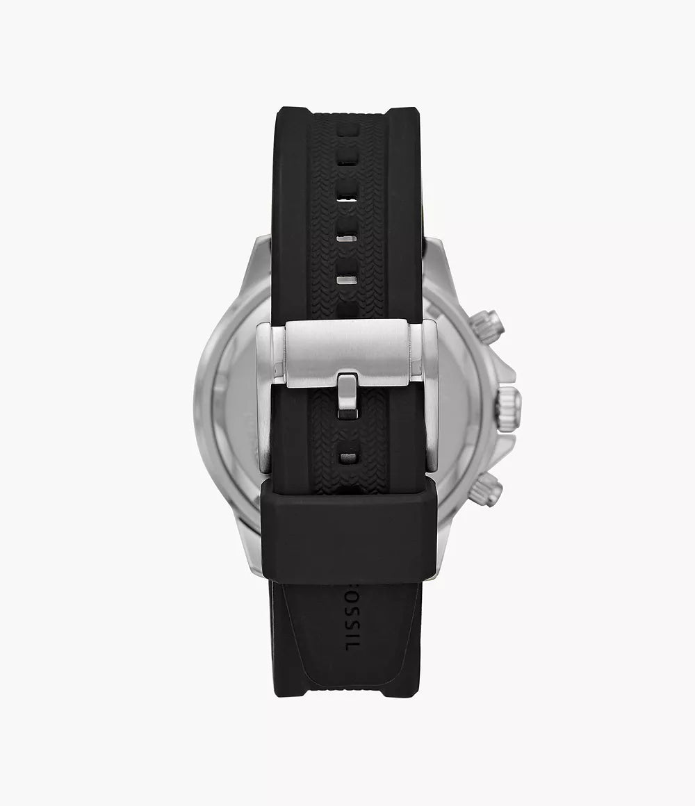 Fossil Bannon Multifunction Black Silicone Watch