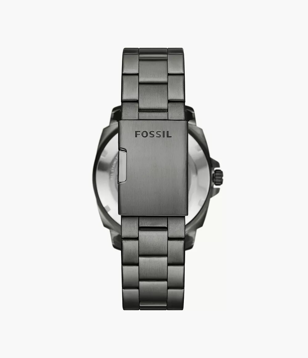 Fossil Privateer Three-Hand Gunmetal Stainless Steel Watch