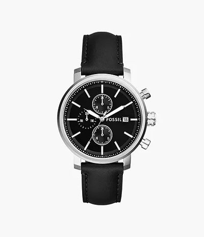 Rhett Multifunction Black LiteHide™ Leather men’s Watch