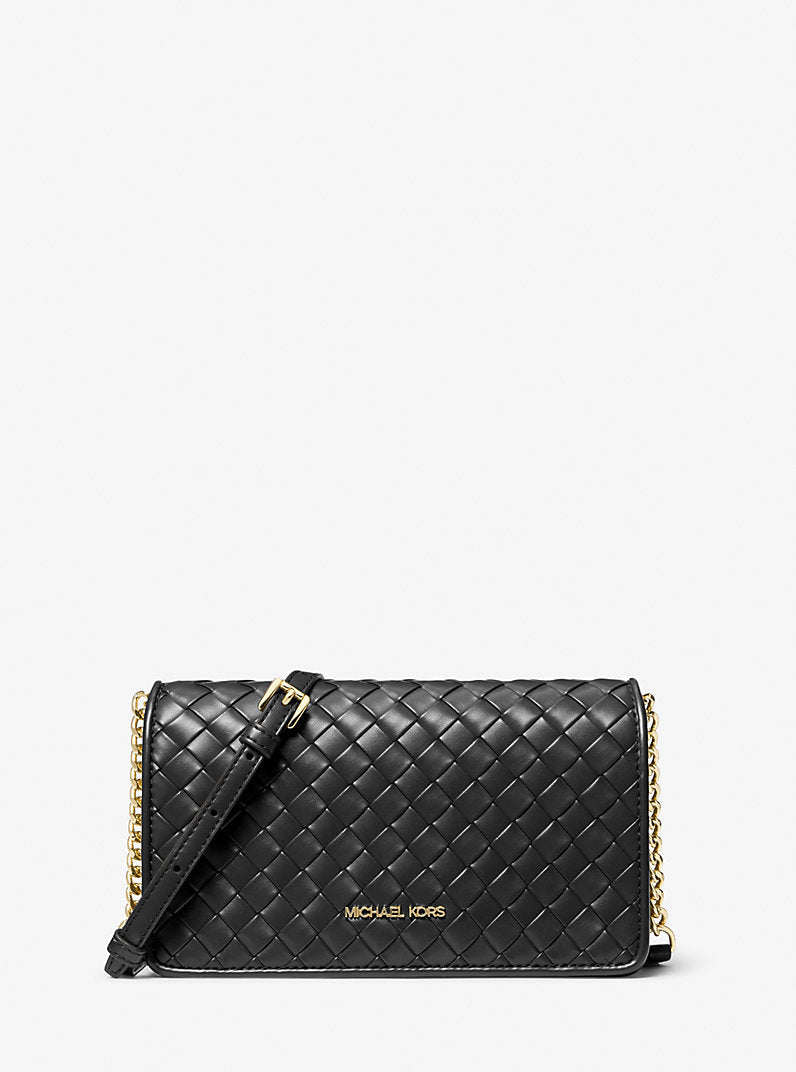 Michael Kors Jet Set Medium Woven Crossbody Bag