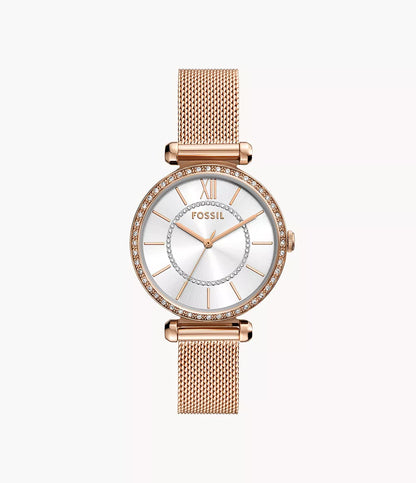 Fossil Tillie Three-Hand Rose Gold-Tone Stainless Steel Watch