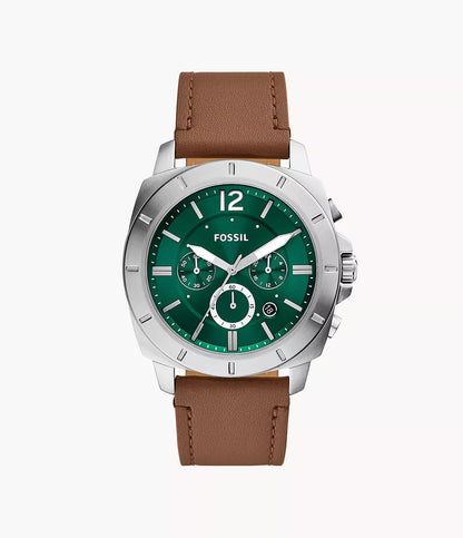 Fossil Privateer Chronograph Brown Leather Watch