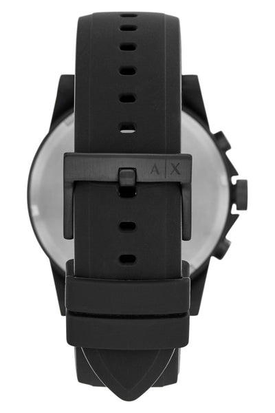Armani Exchange Chronograph Silicone Strap Watch, 44mm