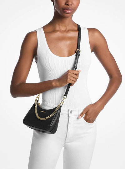 Michael Kors Jet Set Travel Small Pebbled Leather Convertible Crossbody Bag