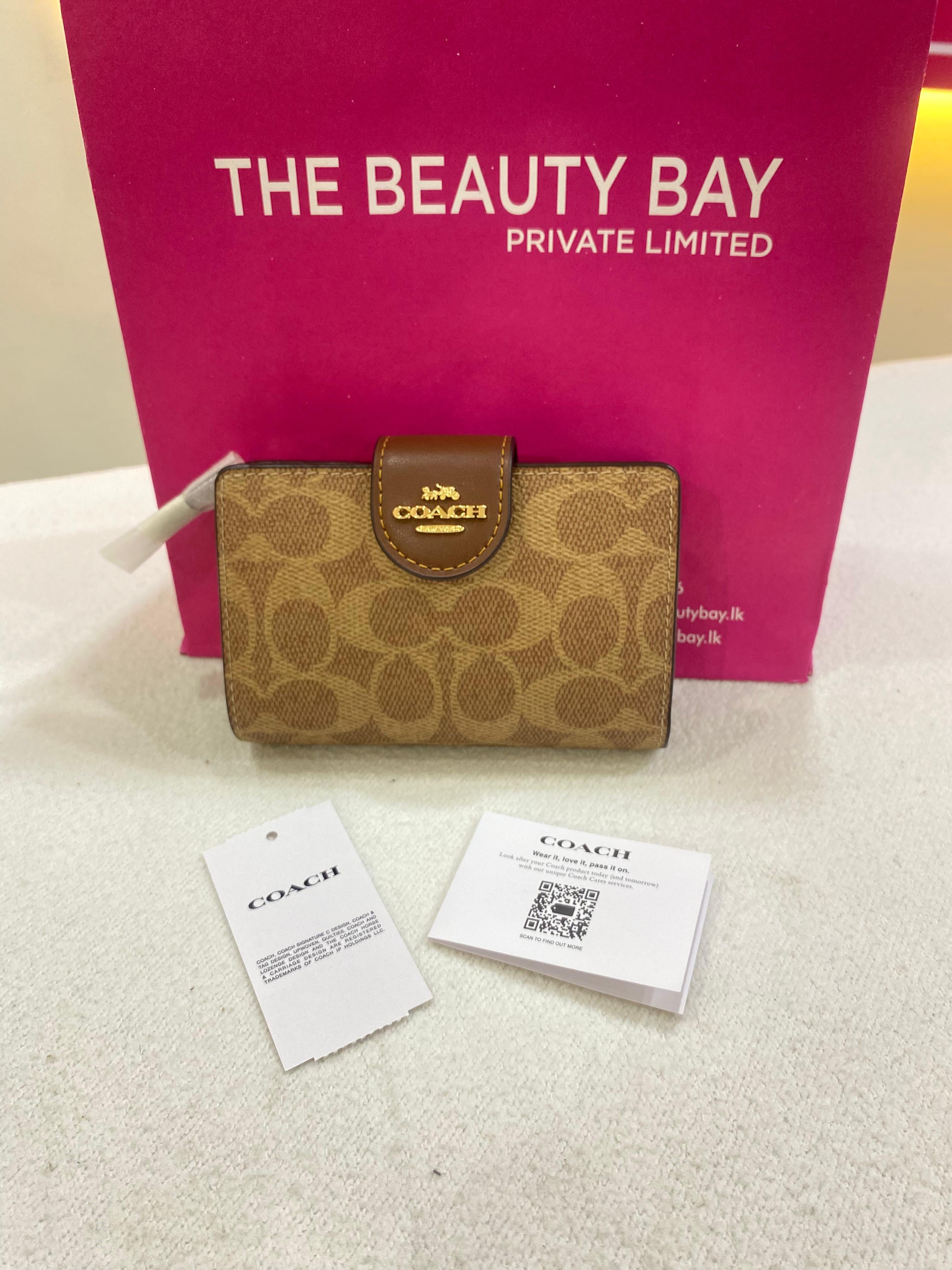 Coach Medium Corner Zip Wallet In Signature Canvas