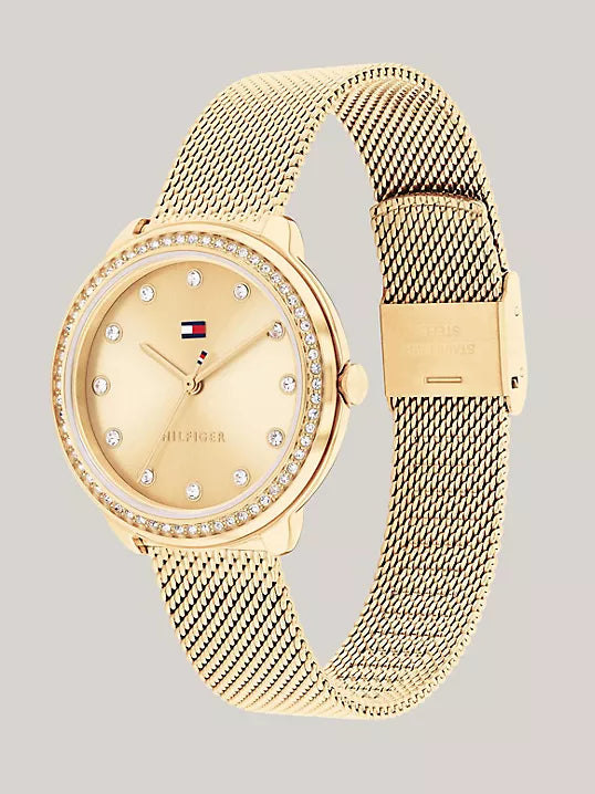 Tommy Hilfiger 32MM Gold-Plated Mesh Bracelet Watch