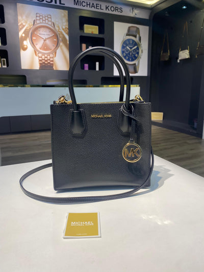 Michael Kors Mercer Medium Pebbled Leather Crossbody Bag