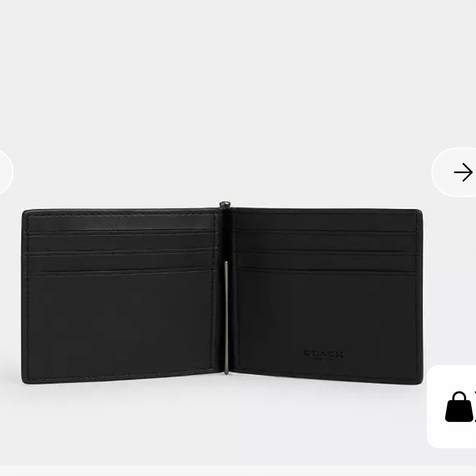 Coach Slim Money Clip Billfold Wallet