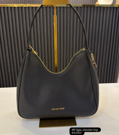 Michael Kors Nayla Small Pebbled Leather Hobo Shoulder Bag