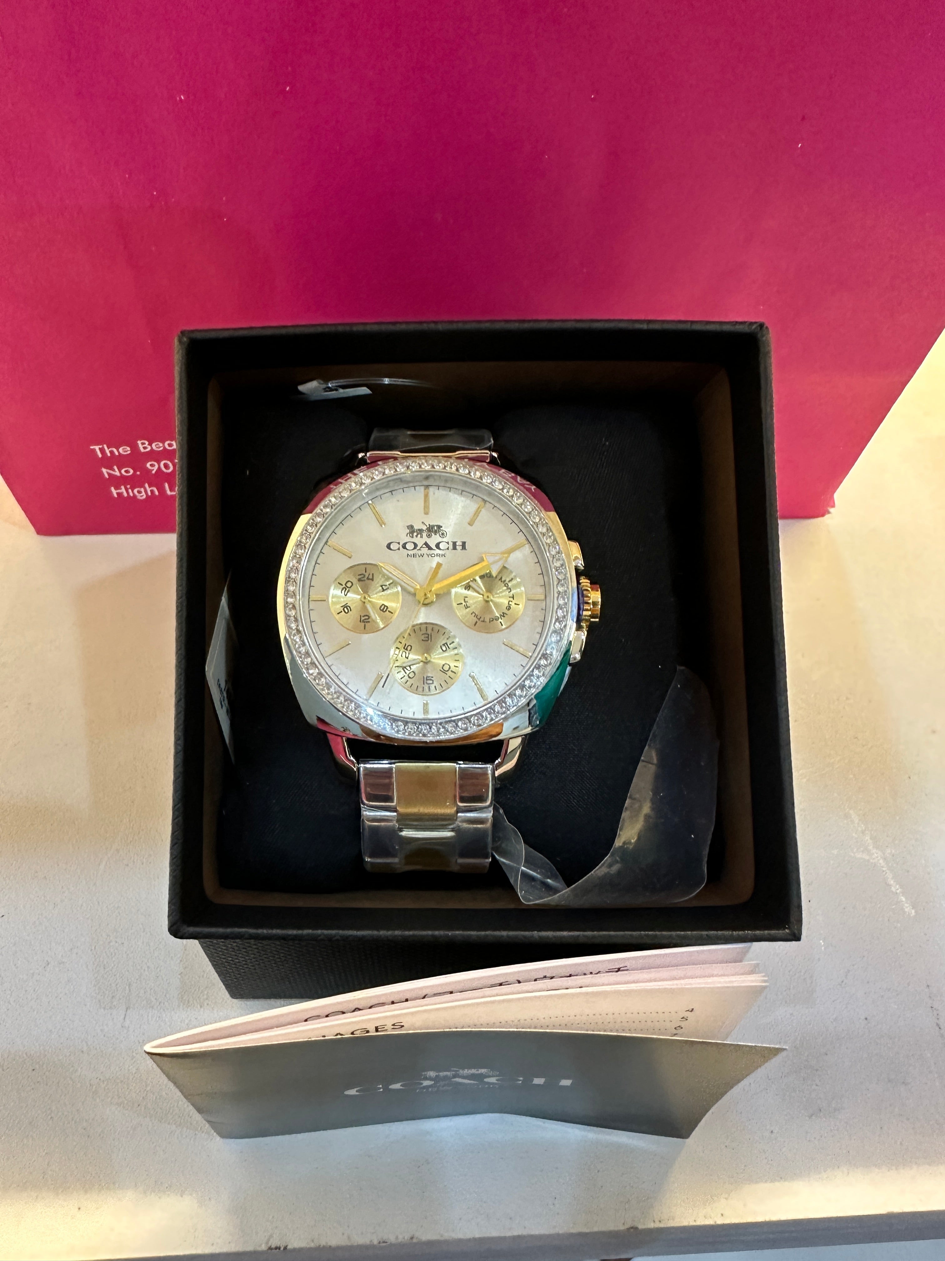 Boyfriend 38 Mm Two Tone Multifunction Bracelet Watch