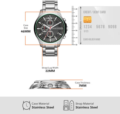 AX Men's Analog Quartz Bracelet Watch, 46mm