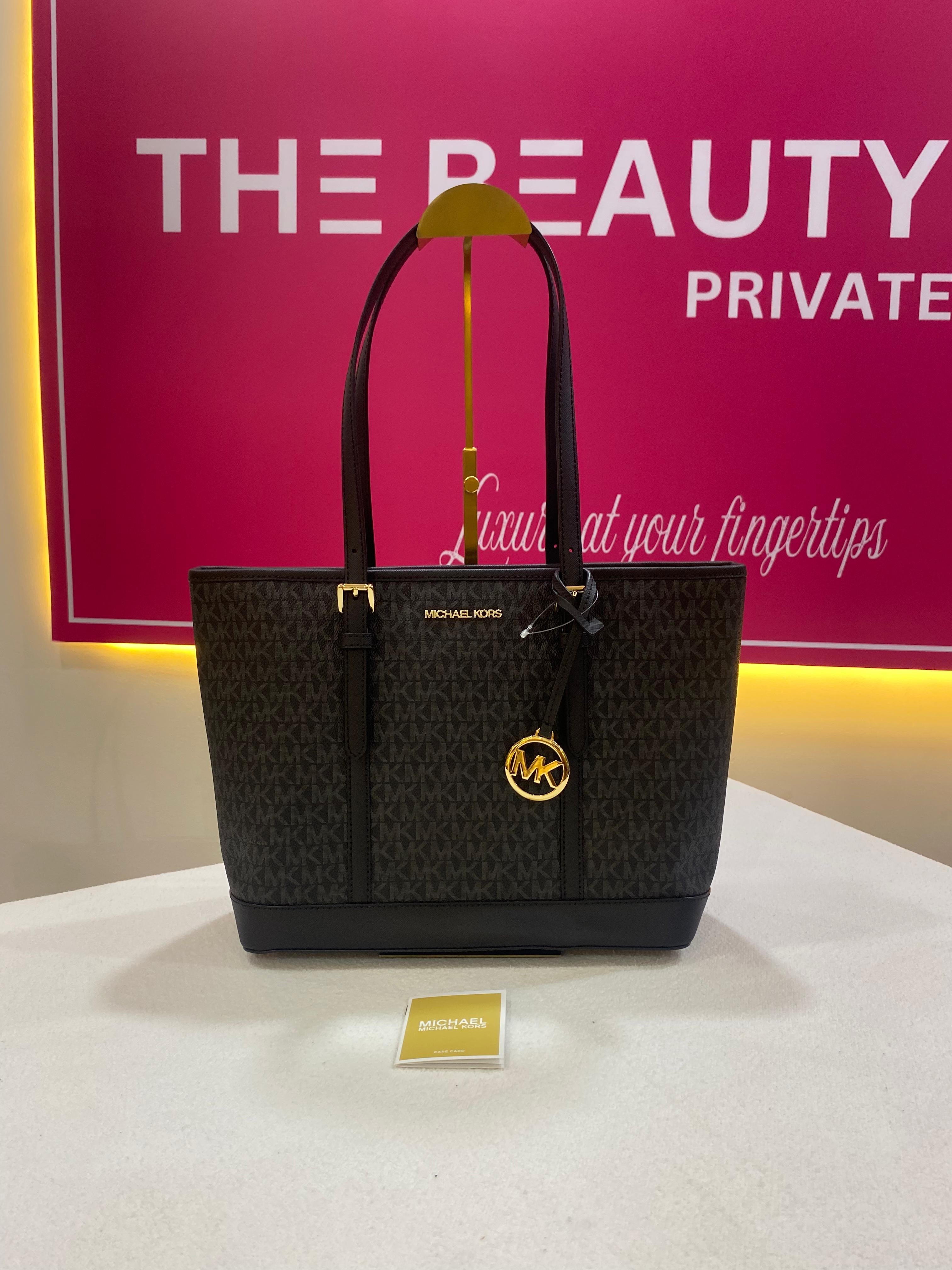 Michael Kors Jet Set Travel Small Logo Top-Zip Tote Bag