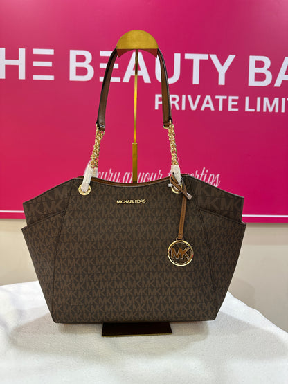 Michael Kors Jet Set Large Signature Logo Shoulder Bag