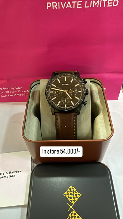 Fossil Sullivan Multifunction Brown Leather Watch