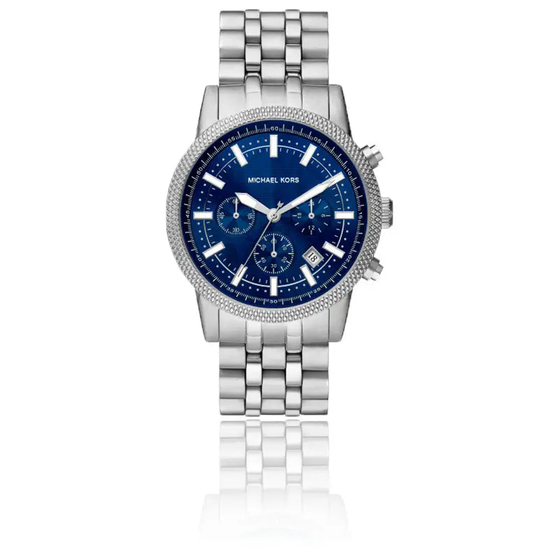 Michael Kors MK8952 Hutton Stainless Steel Blue Chronograph Men's Watch