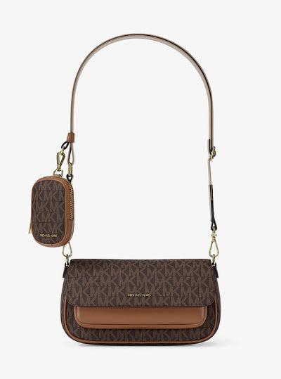 Michael Kors Jet Set Travel Small Signature Logo Crossbody Bag With Pouch