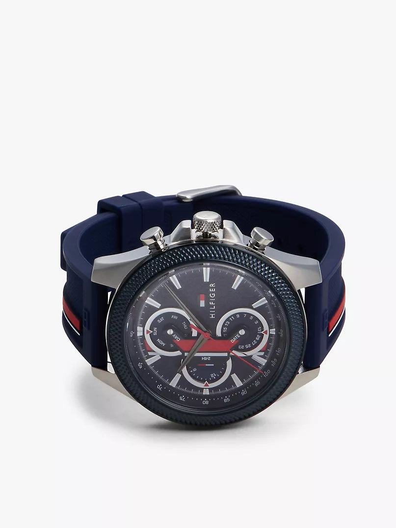 Tommy Hilfiger 46MM Sport Watch With Signature Strap