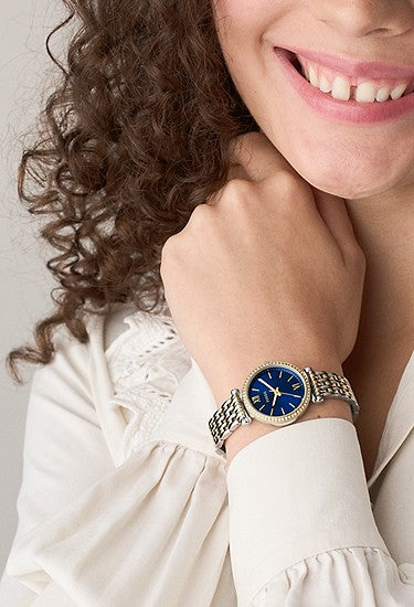 Fossil Carlie Mini Three-Hand Two-Tone Stainless Steel Watch