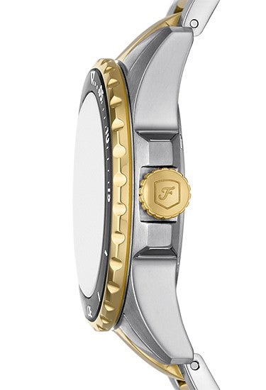 Fossil Fossil Blue Dive Three-Hand Two-Tone Stainless Steel Watch