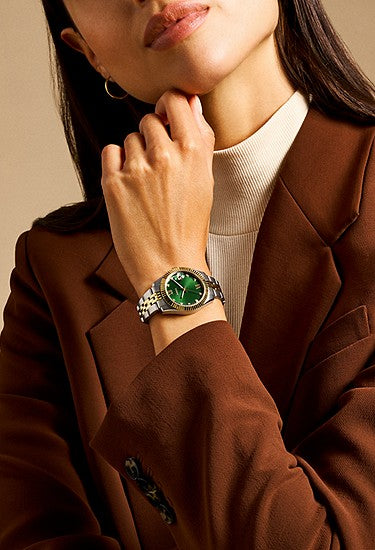 Fossil Scarlette Three-Hand Date Two-Tone Stainless Steel Watch