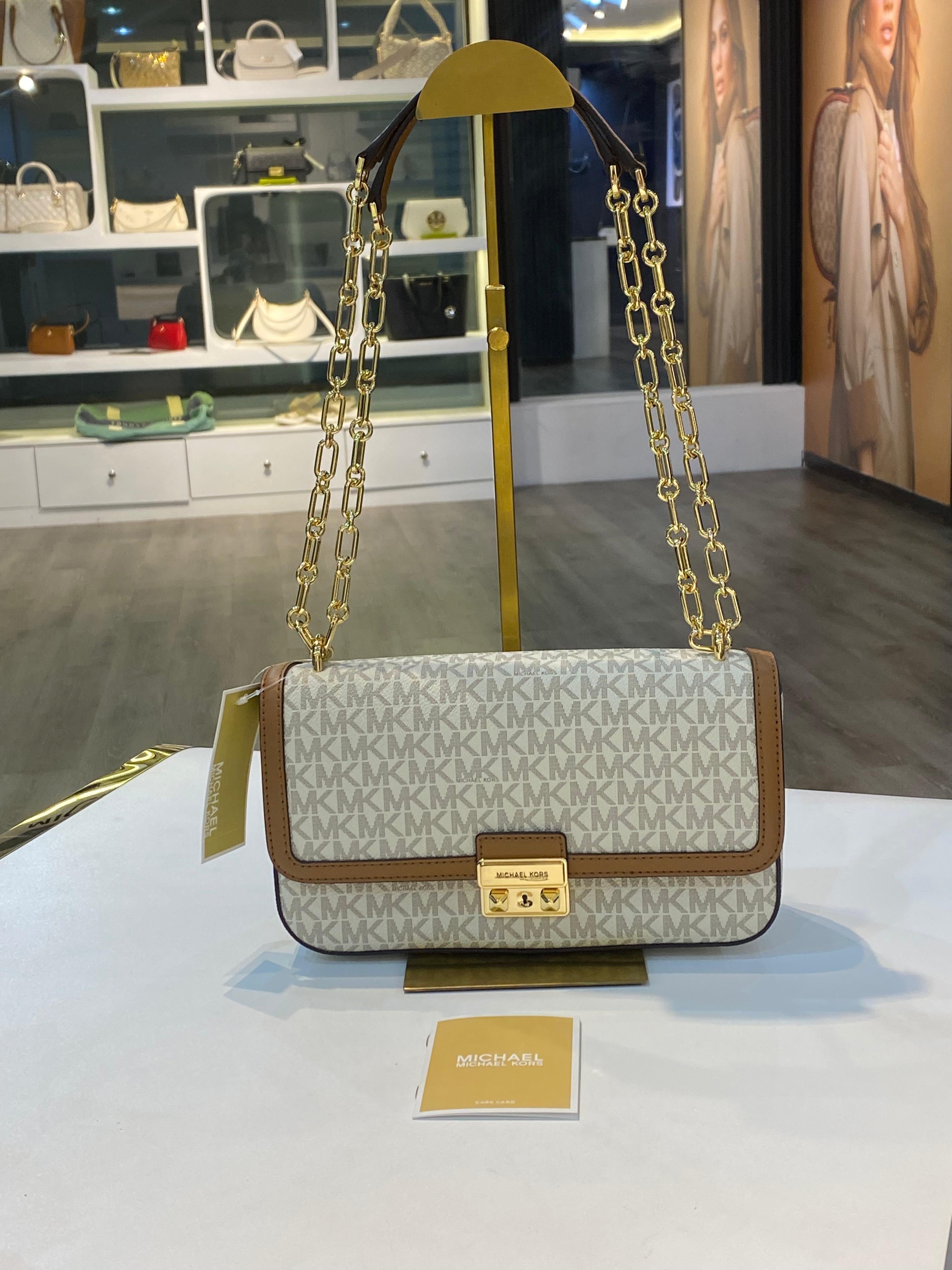 Michael Kors Tribeca Large Signature Logo Shoulder Bag