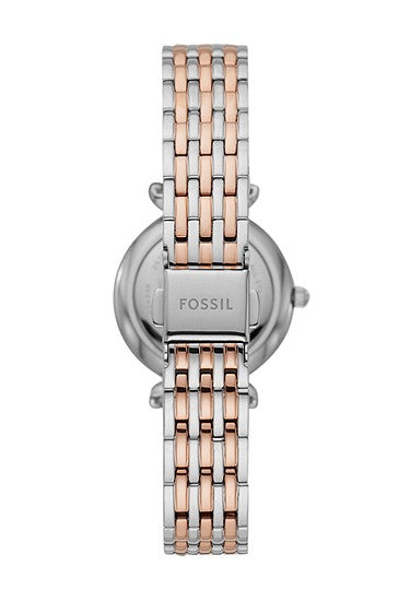 Fossil Carlie Mini Three-Hand Two-Tone Stainless Steel Watch