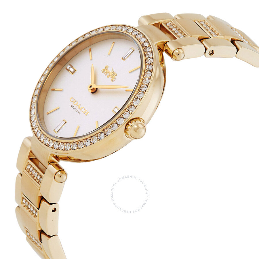 Park Quartz Crystal White Dial Ladies Watch