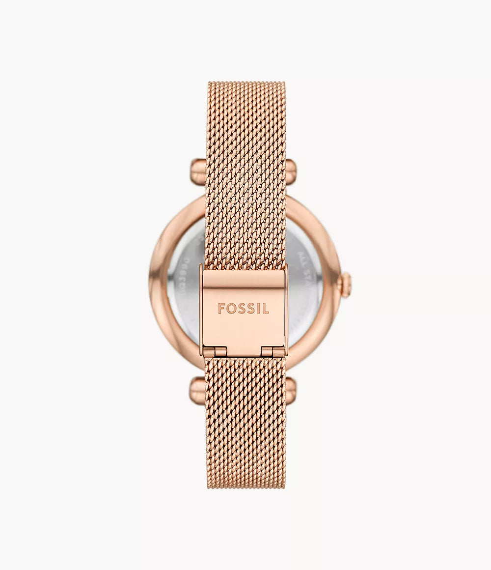 Fossil Tillie Three-Hand Rose Gold-Tone Stainless Steel Watch