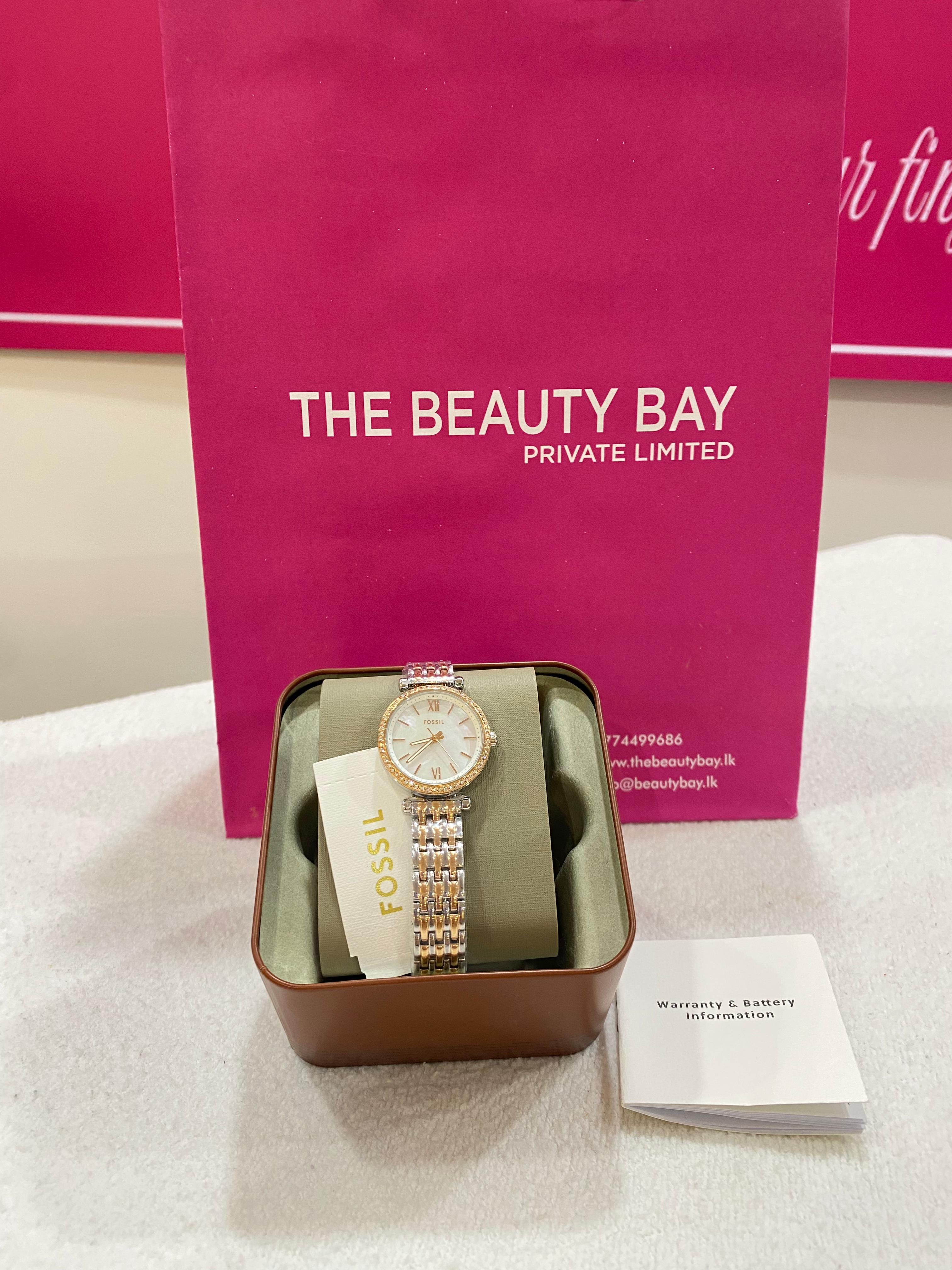 Fossil Carlie Mini Mother of Pearl Dial Two-tone Ladies Watch