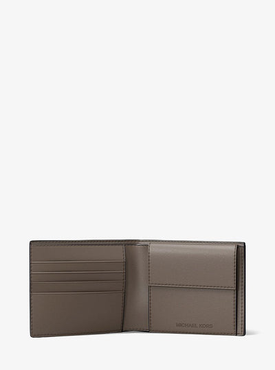 Michael Kors Cooper Pebbled Leather Billfold Wallet With Coin Pouch