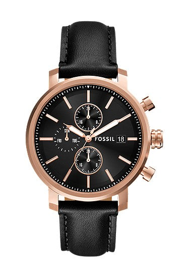 Fossil Rhett Multifunction Black Leather men’s Watch