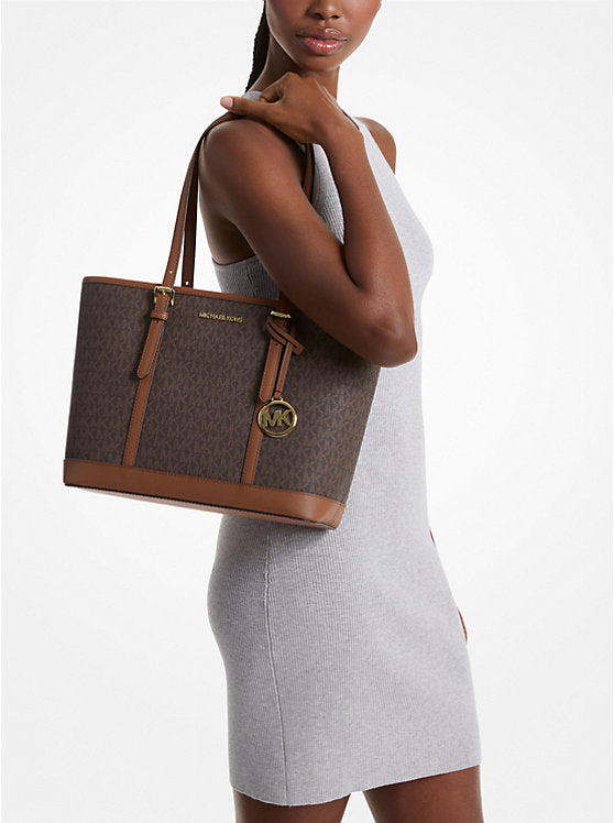 Michael Kors Jet Set Travel Small Logo Top-Zip Tote Bag