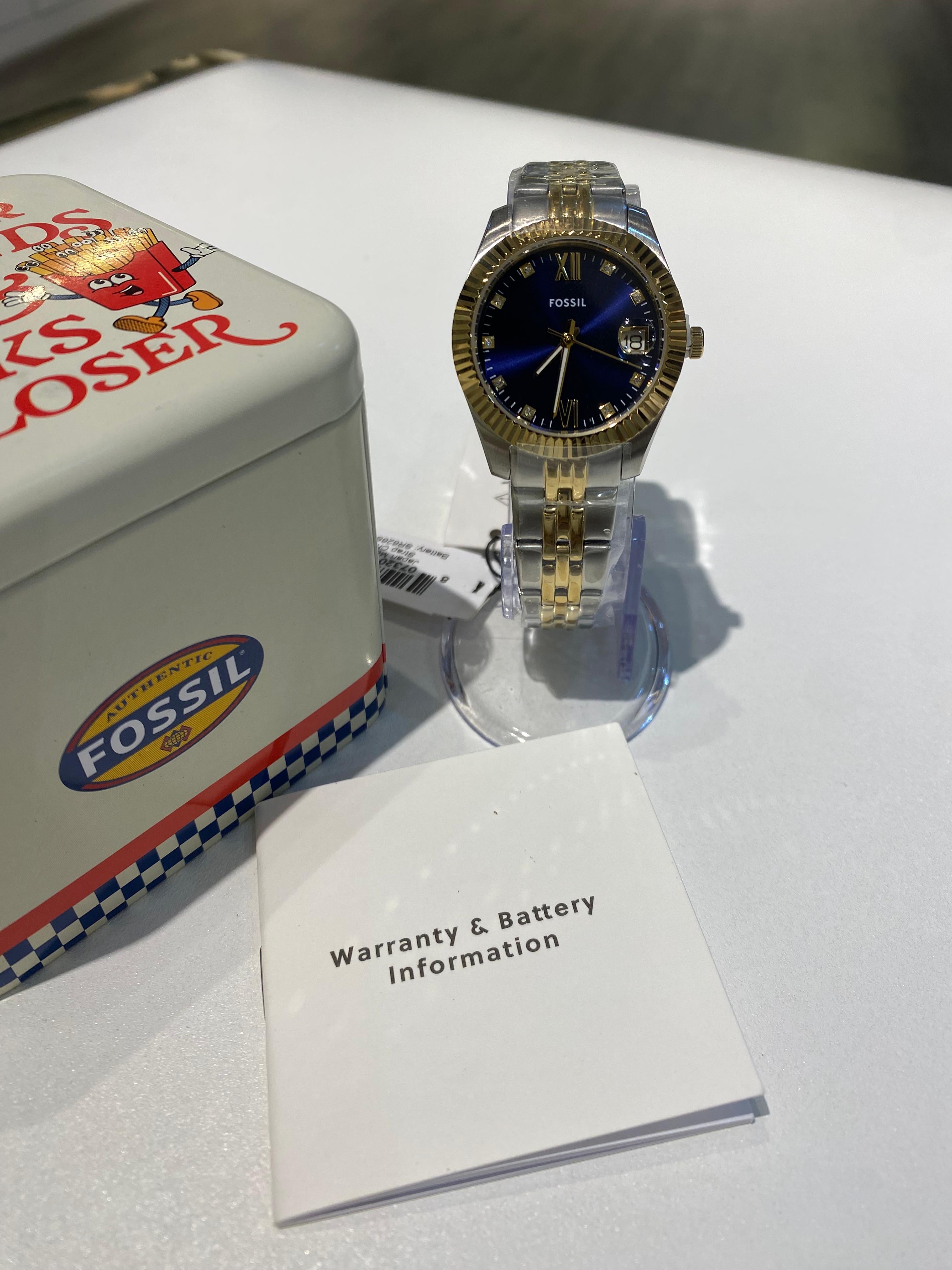 Fossil Scarlette Three-Hand Two-Tone Stainless Steel Watch