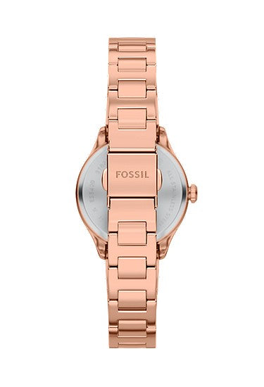 Fossil Gilmore Three-Hand Rose Gold-Tone Stainless Steel Watch