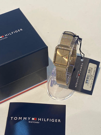 Tommy Hilfiger 21.3MM Crystal Accent Square Dial Watch