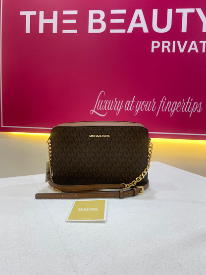 Michael Kors Jet Set Large Printed Logo Crossbody Bag