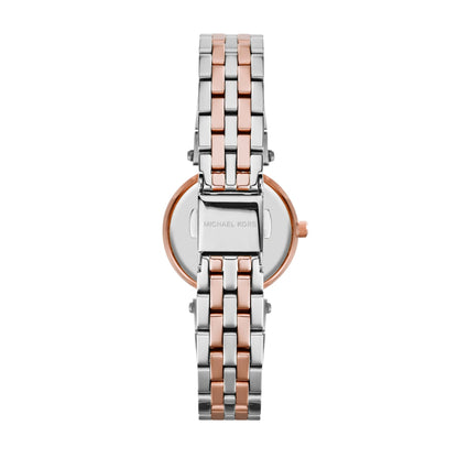 MICHAEL KORS DARCI MINI ROSE GOLD TONE AND STAINLESS STEEL LADIES WATCH