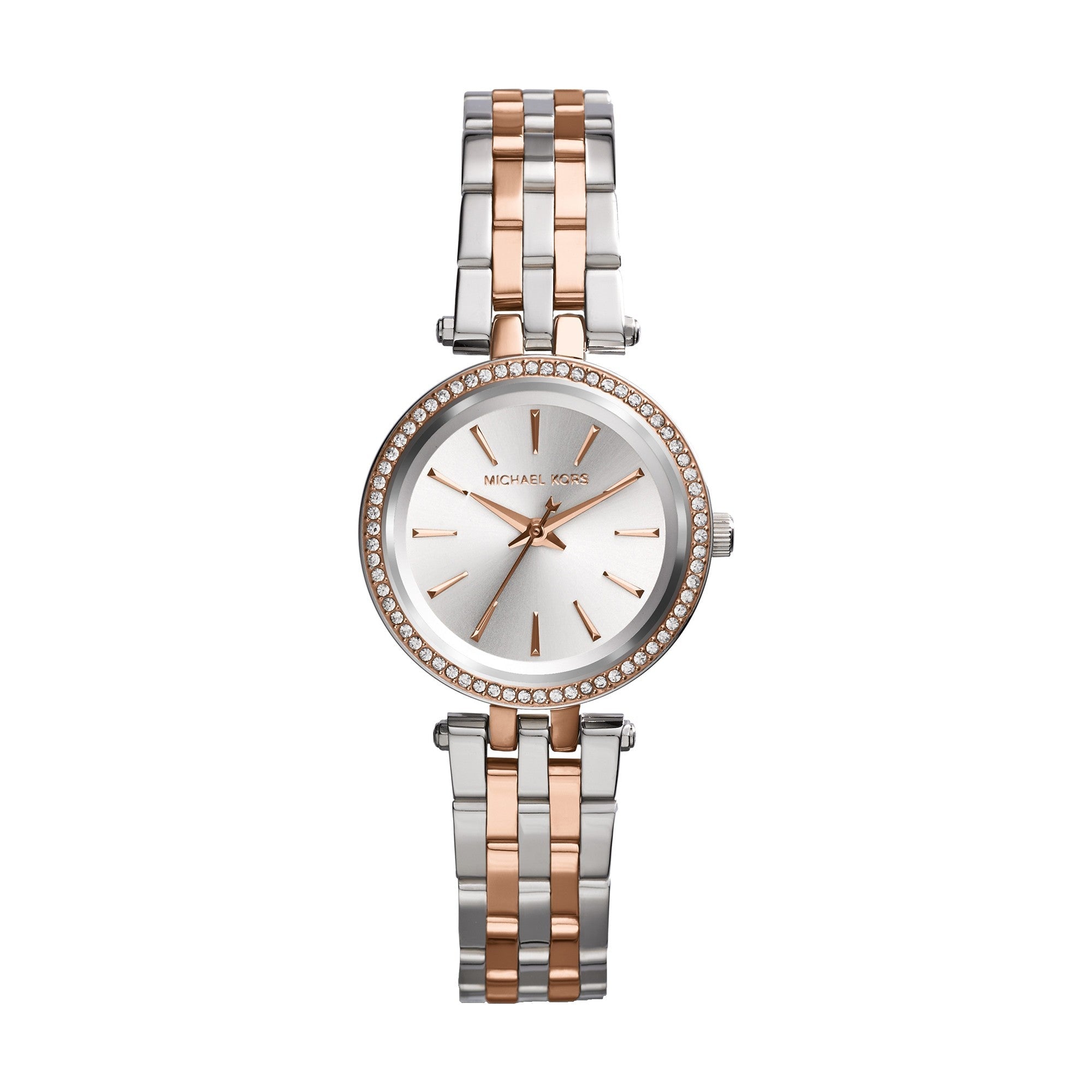 MICHAEL KORS DARCI MINI ROSE GOLD TONE AND STAINLESS STEEL LADIES WATCH
