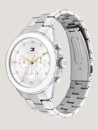 Tommy Hilfiger Watch with Sub-Dials and White Bezel Women