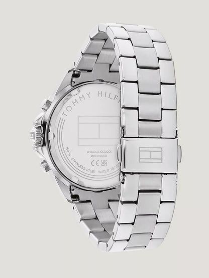 Tommy Hilfiger Watch with Sub-Dials and Blue Bezel Women