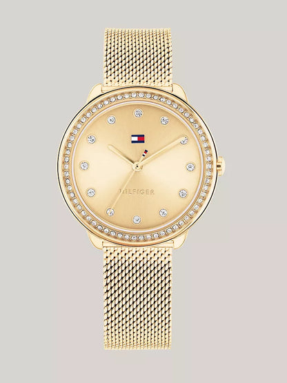 Tommy Hilfiger 32MM Gold-Plated Mesh Bracelet Watch