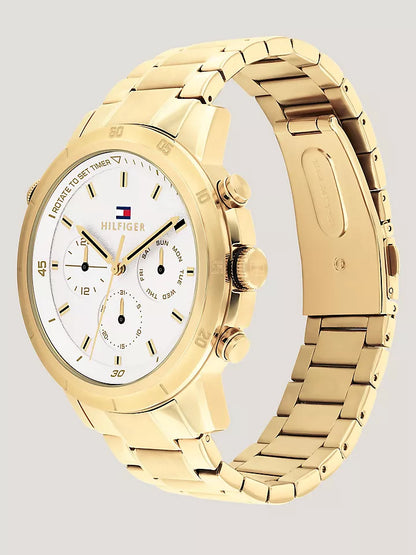 Tommy Hilfiger Casual Watch with Gold-Plated Bracelet