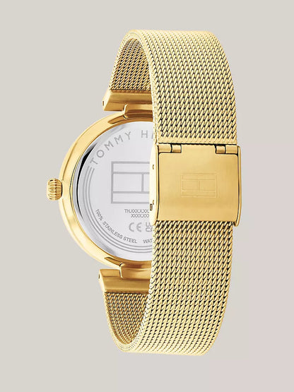 Tommy Hilfiger 36MM Multifunction Gold-Tone Mesh Watch Women