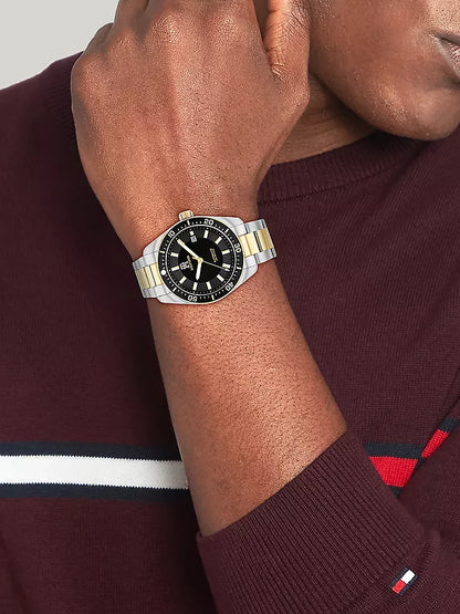 Tommy Hilfiger 40MM Automatic Black Diver Watch