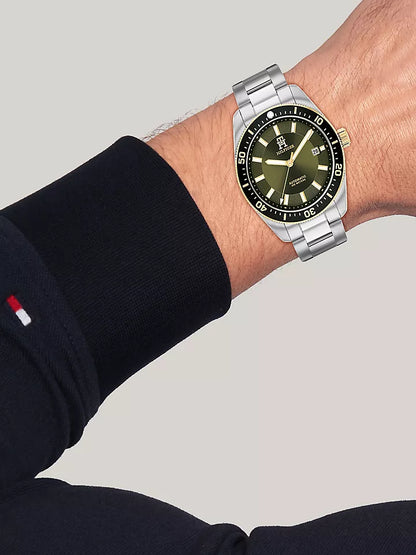 Tommy Hilfiger 40MM Green Dial Automatic Diver Watch