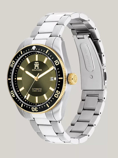 Tommy Hilfiger 40MM Green Dial Automatic Diver Watch