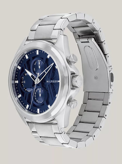 Tommy Hilfiger 48MM Blue Dial Multi-Layer Watch