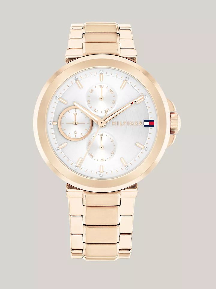 Tommy Hilfiger 38MM Rose Gold-Tone Multifunction Watch Women