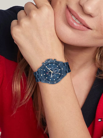 Tommy Hilfiger 40MM Blue Dial Boyfriend Watch Women